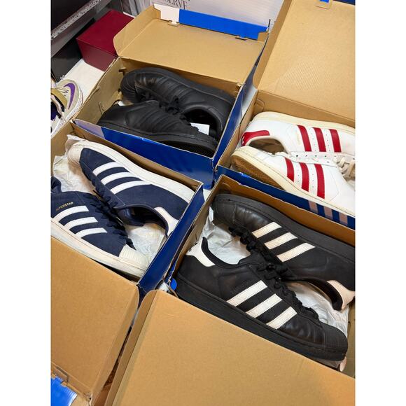 adidas Other - Adidas Superstar Originals Lot Mens Size 11.5 Suede Foundation Classic 4 Pairs